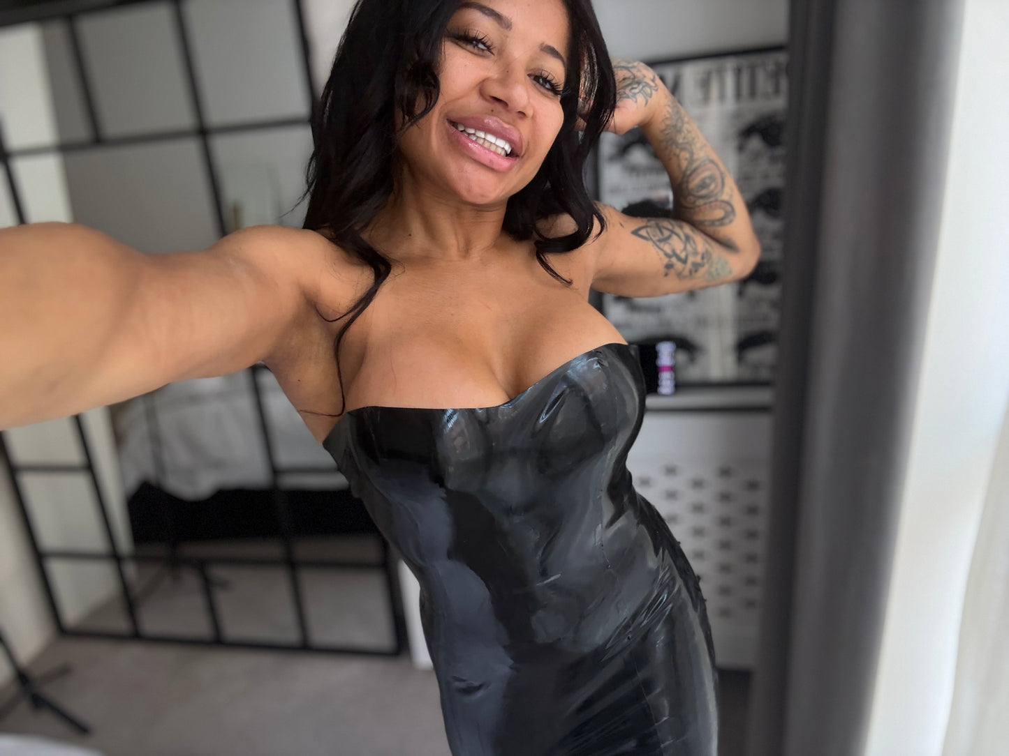 Strapless Latex Dress